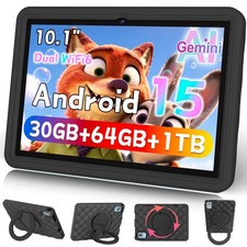 DMOAO 10.1 Inch Kids Tablet Android 15-30GB RAM+64GB ROM(1TB Black picture