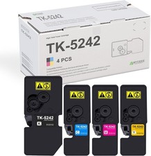4-Pack TK5242 Toner Cartridges BCMY Kyocera Ecosys P5026cdn BN picture