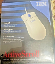 Vintage IBM Active Scroll PS/2 Computer Mouse - White 09N5514 New Sealed VGS picture