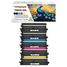 5 Pack Color Replacement TN635XXL Toner Cartridges for Brother Laser Printers picture