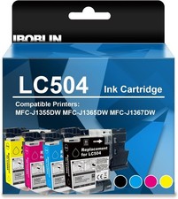 Chip LC504 Ink Cartridges 4-Pack BCMY Black Color Vestment 1355 1365 BN picture