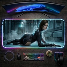 Alice Mouse Pad, Resident Evil LED RGB Desk Mat, Gift for Gamer, Horror Decor picture