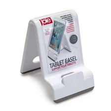 Joie Tablet Easel Stand, White with Gray, Phone or Tablet Holder for Desk, Table picture