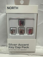 North Silver Accent Keycap Pack Chrome Keyboard Arrow Keys Set picture