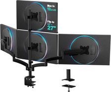 Stacked 4 Monitor Mount for 13-27 Inch Screens, 19.8 Lbs per Arm picture
