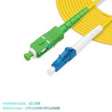5Pcs 1m 2m 3m 5m LC/UPC to SC/APC Single Mode OS2 Simplex Fiber Optic Patch Cord picture