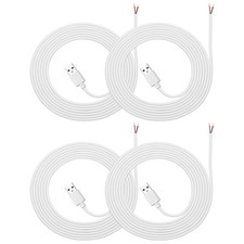 1Pcs 3m/9.84Ft USB Pigtail Cable, 5V 2.4A USB A to 2 Pin Bare Wires, White picture