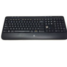 Logitech K520 Wireless Keyboard Black Full Size Numeric Keypad W/Dongle picture
