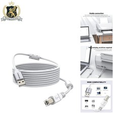 High-Speed 16.4FT USB Printer Cable - Universal Compatibility for All Devices picture