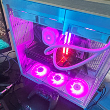 Custom/Whitebox Custom Gaming Desktop Tower PC, White, RGB Lighting picture