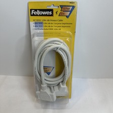 Fellowes Printer Computer Cable IEEE 1284 AB 10' Foot DB25M to Cen 36M NEW picture