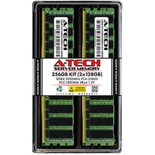 A-Tech 256GB 2x 128GB 2S2Rx4 PC4-25600L LRDIMM DDR4 3200 ECC Server Memory RAM picture