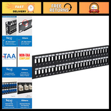 48 Port Blank Keystone 2U Patch Panel, Metal Rackmount for Slim Profile Jacks, U picture