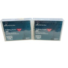 2x Imation Travan NS 20GB (TR-5) Data Cartridges - New Sealed Lifetime Warranty picture