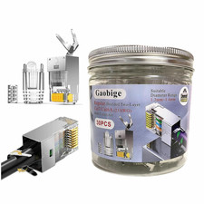 30-Pack Cat7 Cat6A RJ45 Connectors Shielded Cat7 Cat6A RJ45 Ends | Ethernet Cabl picture