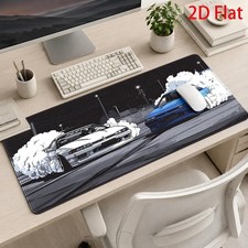 2D Flat Anime Drift Racing Car Gaming Mouse Pad, Non-Slip Rubber Base Desk Mat picture
