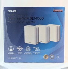 ASUS ZenWiFi BE14000 WiFi 7 Tri-Band Mesh System 3-Pack White NEW SEALED picture
