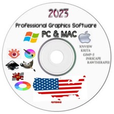 Professional Graphics Software Collection DVD 2023 USA Paint, Draw, PC & MAC picture