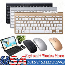 1-3 Mini Wireless Keyboard And Mouse Set Waterproof 2.4G For Mac PC Computer lot picture
