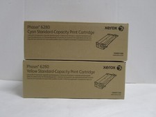 LOT OF 2 GENUINE XEROX PHASER 6280 COLOR TONERS 106R01388 & 106R01390 NEW SEALED picture