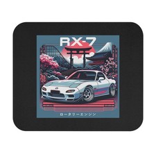RX-7 FD Mouse Pad JDM Rotary Engine Car Tokyo Temple Cherry Blossom Mat picture