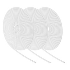3Pcs Wire Insulation Braid Fire Sleeve,ID High Temp Silicone 16.4Ft-3mm White picture
