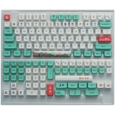 Chinese Mahjong Theme XDA Keycaps PBT 130 Keycaps in Box for Cherry MX Keyboard  picture