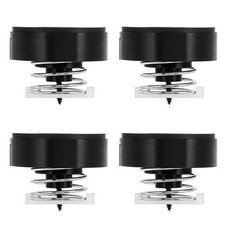 4Pcs Reusable Shock Absorbing Turntable Support Feet Black Plastic Metal picture
