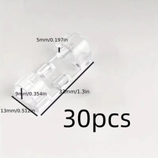 Clear Plastic Cable Clips - Transparent Wire Organizers for Wall & Desk Cable Ma picture
