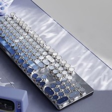 Typewriter Keyboard Wireless Mechanical Keyboard, 104 Keys Gradient Color Typewr picture