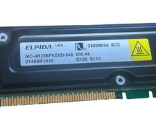 Elpida 256MB PC800-45 ECC RDRAM RIMM Memory Module MC-4R256FKE8D-845 picture
