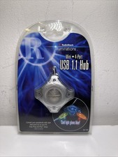 Radio Shack PC  Illuminations USB 1.1 Hub 4-Port Cool Light Glows Blue NOS New  picture
