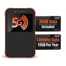 SIMO - Solis Pro 5G Mobile Hotspot and Power Bank with Lifetime Data - Black ... picture