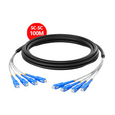 100M Field Outdoor Fiber Cable SC-SC 4 Strand 9/125 Single Mode Fiber Patch Cord picture