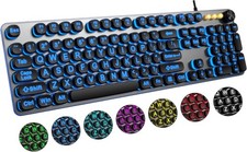Large Print Backlit Keyboard 7-Color USB Wired Full Size PC Ergonomic Senior picture
