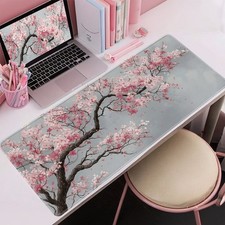 2D Flat Large Desk Computer Gaming Mouse Pad -Blossom Floral Aesthetic ,2D Flat√ picture