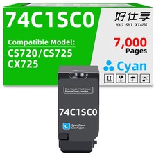 High Yield Cyan Toner Cartridge 74C1SC0 Compatible Laser Printer Toner picture