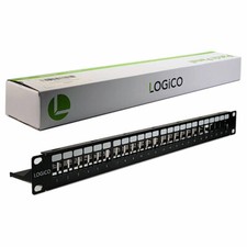 Cat5e Cat6 UTP 24 Port Network LAN Blank Patch Panel 1U with cable management picture