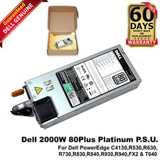 Dell EMC PowerEdge R530 R930 2000W 80+ Platinum PSU Server Power Supply XYK93 picture