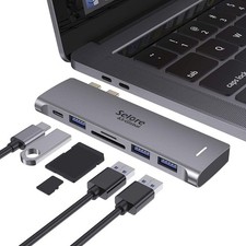 Ultimate USB C Hub for MacBook - 6 Ports, Fast Transfer & Aluminum Design picture