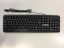 NEW Forev Arabic English USB Wired Bilingual QWERTY Keyboard for Windows PC Mac picture