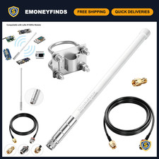 Waterproof 5.8dBi Fiberglass Antenna 915MHz with 20Ft Extension Cable for LORA32 picture