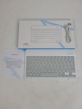 OMOTON Ultra-Slim Bluetooth iPad Wireless Keyboard KB505 White New picture