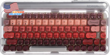 DOT Lipstick Elegant 84 Keys Mechanical Keyboard Backlit Hot-Swappable Rechargea picture