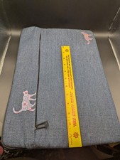 Denim Laptop Sleeve With Cat Patches picture
