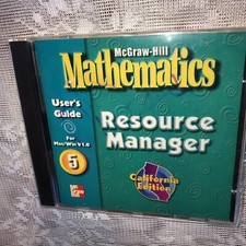 McGraw-Hill Mathematics: Resource Manager 5 PC MAC CD organize worksheets tests picture