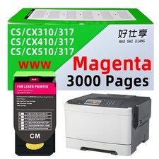 80C1HM0 Magenta Toner Cartridge Compatible for Lexmark CX310 CX410 CX510 CS310 picture