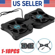 Dual USB Cooling Fan Pad Foldable Slim Fans Cooler Stand For Laptop Notebook LOT picture