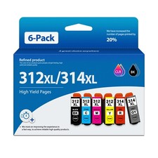 312XL 314XL 6PK 6 Color High Yield Ink Fits Expression Photo HD XP-15000 Printer picture