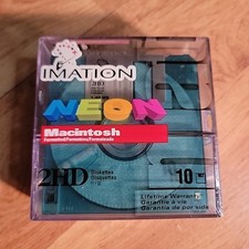 IBM Imation Neon 2HD Diskettes Set of 10  Formatted 1.44 MB for Macintosh picture